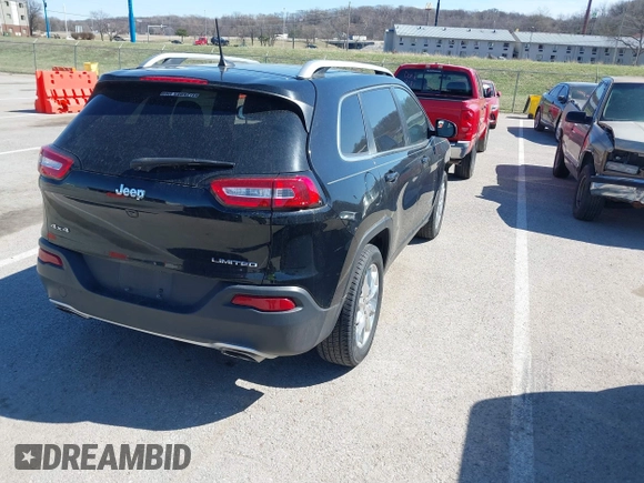 2017 Jeep Cherokee Limited with VIN 1C4PJMDS4HW564127, listed as a IAAI auction lot 41808675 with 144,472 mi miles. Bid and sale history available at carsss.com. Image 4.