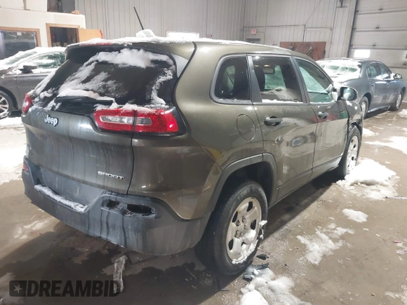 2015 Jeep Cherokee Sport with VIN 1C4PJMAB8FW738718, listed as a IAAI auction lot 41575745 with 113,227 mi miles. Bid and sale history available at carsss.com. Image 4.