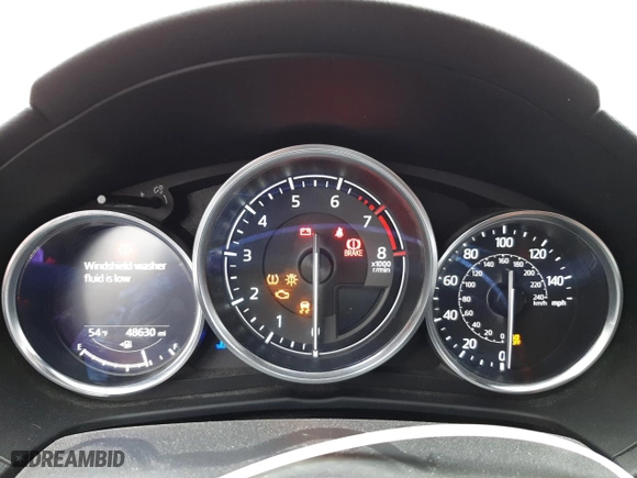 2017 Mazda MX-5 Miata RF Grand Touring with VIN JM1NDAM72H0104797, listed as a Copart auction lot 43867174 with 48,630 mi miles. Bid and sale history available at carsss.com. Image 9.