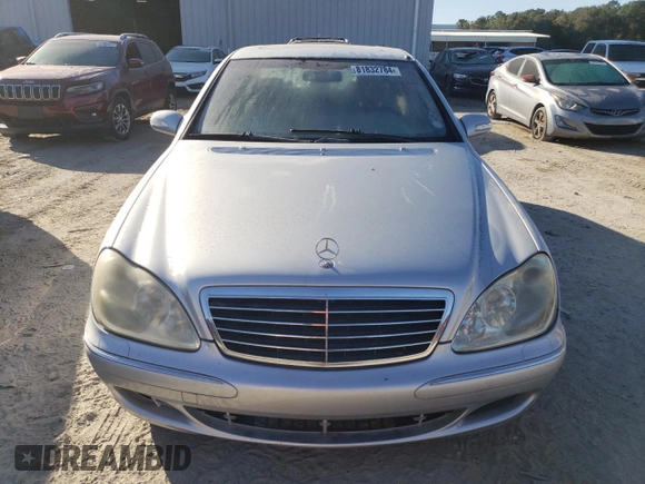 2003 Mercedes-Benz S-Class 4.3L with VIN WDBNG70J53A317465, listed as a Copart auction lot 81832784 with 0 mi miles and Clean Title. Bid and sale history available at carsss.com. Image 5.