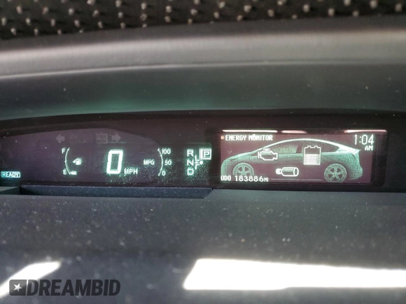 2012 Toyota Prius One with VIN JTDKN3DU9C5422011, listed as a Copart auction lot 64263265 with 183,886 mi miles and Salvage title. Bid and sale history available at DreamBid. Image 9.