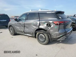 2023 Infiniti QX60 Sensory with VIN 5N1DL1GS6PC331997, listed as a Copart auction lot 50126055 with 37,710 mi miles and Salvage title. Bid and sale history available at DreamBid. Image 2.
