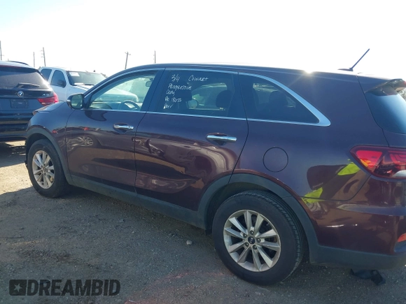 2019 Kia Sorento L with VIN 5XYPG4A39KG554287, listed as a IAAI auction lot 41760728 with 166,989 mi miles. Bid and sale history available at carsss.com. Image 15.