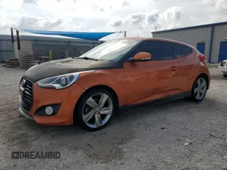 2015 Hyundai Veloster Turbo with VIN KMHTC6AE7FU235865, listed as a Copart auction lot 48666465 with 130,147 mi miles and Salvage title. Bid and sale history available at DreamBid. Image 1.