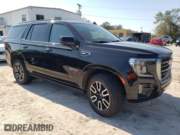 2022 GMC Yukon AT4 with VIN 1GKS2CKL8NR164924, listed as a Copart auction lot 75658914 with 0 mi miles and Salvage Title. Bid and sale history available at carsss.com. Image 4.