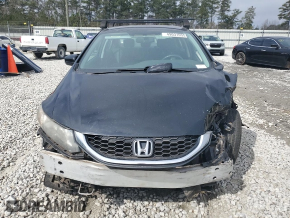 2015 Honda Civic LX with VIN 19XFB2F51FE037237, listed as a Copart auction lot 49031035 with Not Provided miles and Salvage Title. Bid and sale history available at carsss.com. Image 5.