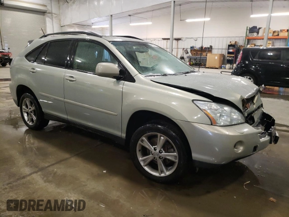 2006 Lexus RX 400h with VIN JTJHW31U060003622, listed as a Copart auction lot 47887105 with Not Provided miles and Salvage Title. Bid and sale history available at DreamBid. Image 4.