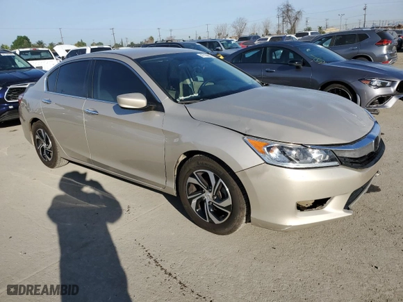 2016 Honda Accord Sedan LX with VIN 1HGCR2F34GA130448, listed as a Copart auction lot 47129635 with 108,386 mi miles and Salvage Title. Bid and sale history available at carsss.com. Image 4.