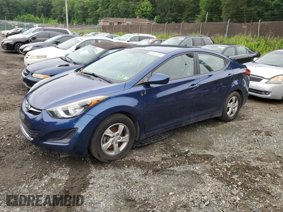 2015 Hyundai Elantra SE z VIN 5NPDH4AE7FH614759, wystawiony jako Copart lot #58967455 z przebiegiem 85 725 mil mil oraz Szkoda całkowita • Salvage title. Historia ofert i sprzedaży dostępna na DreamBid. Obrazek 1.