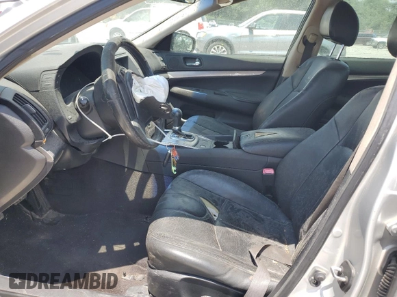 2011 Infiniti G25 with VIN JN1DV6AP0BM602333, listed as a Copart auction lot 62570235 with 231,317 mi miles and Salvage title. Bid and sale history available at DreamBid. Image 7.