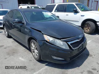 2013 Kia Optima EX z VIN 5XXGN4A7XDG130911, wystawiony jako IAAI lot #42094482 z przebiegiem 120 189 mil mil oraz . Historia ofert i sprzedaży dostępna na DreamBid. Obrazek 1.