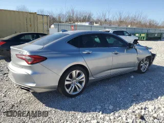 2021 Acura TLX w/Technology Package with VIN 19UUB6F40MA002728, listed as a Copart auction lot 48568745 with 60,825 mi miles and Salvage Title. Bid and sale history available at carsss.com. Image 3.
