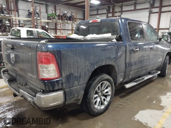 2019 Ram 1500 Big Horn/Lone Star with VIN 1C6SRFFT0KN842269, listed as a IAAI auction lot 41137766 with 104,131 mi miles. Bid and sale history available at carsss.com. Image 4.