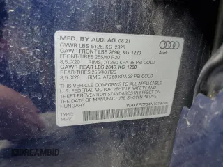 2022 Audi Q3 S line Premium Plus with VIN WA1EECF34N1019740, listed as a Copart auction lot 48642243 with 15,300 mi miles. Bid and sale history available at carsss.com. Image 12.