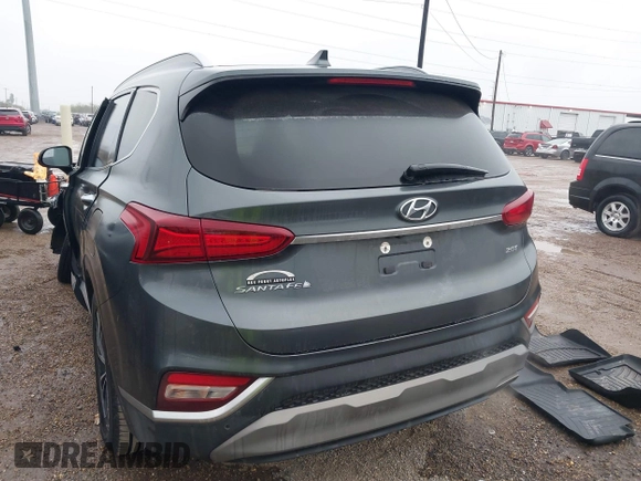 2019 Hyundai Santa Fe Ultimate with VIN 5NMS53AA9KH055620, listed as a IAAI auction lot 41623851 with 39,717 mi miles. Bid and sale history available at carsss.com. Image 3.