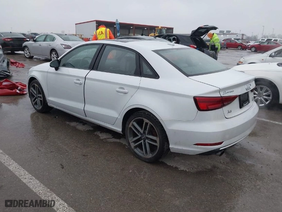 2017 Audi A3 Sedan Premium with VIN WAUB8GFF0H1022878, listed as a IAAI auction lot 41515129 with 58,562 mi miles. Bid and sale history available at carsss.com. Image 3.