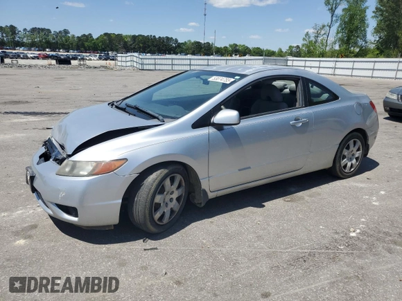 2008 Honda Civic Cpe LX with VIN 2HGFG12668H533850, listed as a Copart auction lot 53074755 with 106,093 mi miles and Salvage Title. Bid and sale history available at carsss.com. Image 1.