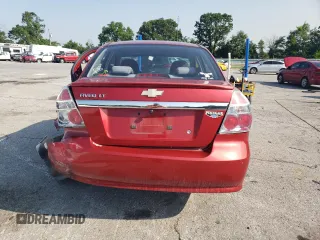 2010 Chevrolet Aveo 1LT with VIN KL1TD5DEXAB118316, listed as a Copart auction lot 58219795 with 63,305 mi miles and Salvage title. Bid and sale history available at DreamBid. Image 6.