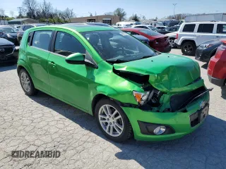 2014 Chevrolet Sonic LT with VIN 1G1JC6SB7E4233377, listed as a Copart auction lot 48409594 with 96,927 mi miles and Salvage Title. Bid and sale history available at carsss.com. Image 4.