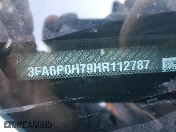 2017 Ford Fusion SE with VIN 3FA6P0H79HR112787, listed as a Copart auction lot 52384815 with 160,110 mi miles and Salvage title. Bid and sale history available at DreamBid. Image 12.