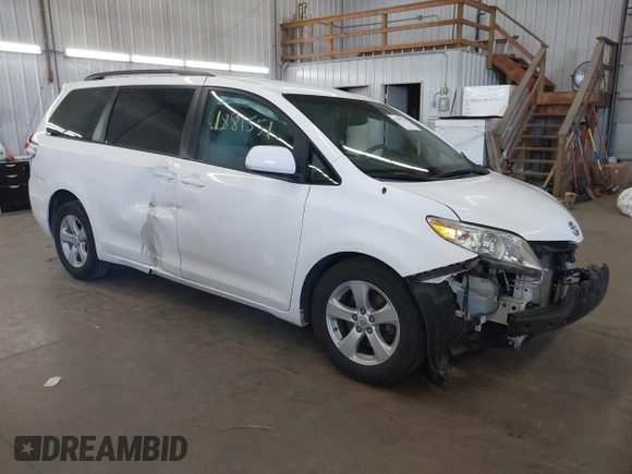 2011 Toyota Sienna LE AAS with VIN 5TDKK3DC6BS144970, listed as a IAAI auction lot 41881551 with 168,148 mi miles. Bid and sale history available at carsss.com. Image 1.