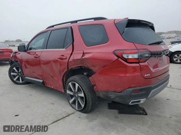 2023 Honda Pilot Elite with VIN 5FNYG1H87PB016383, listed as a Copart auction lot 43876635 with 0 mi miles and Salvage Title. Bid and sale history available at carsss.com. Image 2.