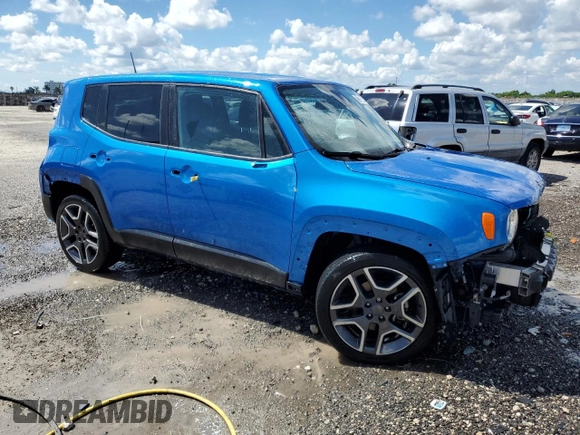 2020 Jeep Renegade Jeepster z VIN ZACNJAAB7LPL97436, wystawiony jako Copart lot #72760844 z przebiegiem 50 105 mil mil oraz Czysty tytuł • Clean title. Historia ofert i sprzedaży dostępna na DreamBid. Obrazek 4.