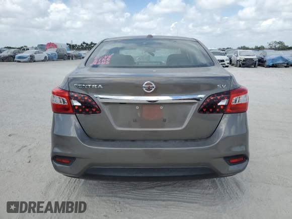 2017 Nissan Sentra SV with VIN 3N1AB7AP6HY203580, listed as a Copart auction lot 53507095 with 35,689 mi miles and Salvage Title. Bid and sale history available at carsss.com. Image 6.
