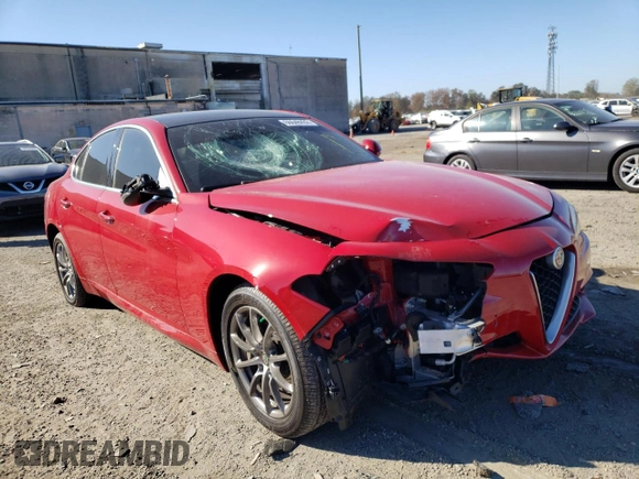 2018 Alfa Romeo Giulia with VIN ZARFAEDN7J7592845, listed as a Copart auction lot 66648432 with 26,834 mi miles. Bid and sale history available at carsss.com. Image 1.