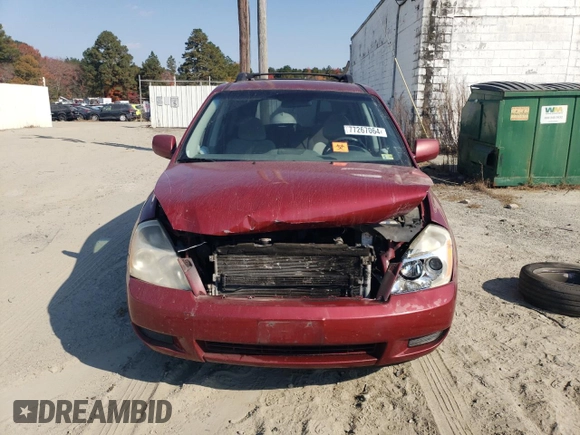 2007 Kia Sedona LX with VIN KNDMB233176190864, listed as a Copart auction lot 77267064 with 205,149 mi miles and Salvage Title. Bid and sale history available at carsss.com. Image 5.
