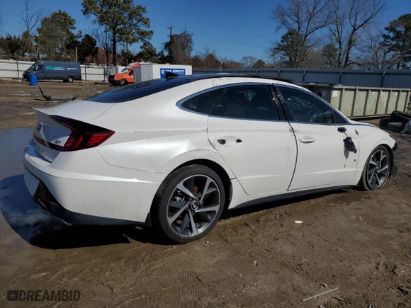 2022 Hyundai Sonata SEL Plus with VIN KMHL44J2XNA220428, listed as a Copart auction lot 45789165 with 20,450 mi miles and Salvage Title. Bid and sale history available at carsss.com. Image 3.