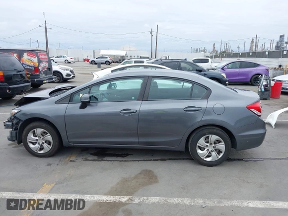2013 Honda Civic LX with VIN 19XFB2F59DE232287, listed as a IAAI auction lot 42068594 with 132,231 mi miles and . Bid and sale history available at DreamBid. Image 15.