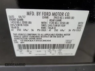 2017 Ford Police Interceptor Utility z VIN 1FM5K8AT3HGC86304, wystawiony jako Copart lot #81645544 z przebiegiem 138 022 mil mil oraz Czysty tytuł • Clean title. Historia ofert i sprzedaży dostępna na DreamBid. Obrazek 13.