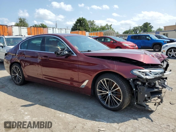 2023 BMW 5 Series 540i xDrive with VIN WBA73BJ08PCL79738, listed as a Copart auction lot 65047344 with 16,280 mi miles and Non Repairable. Bid and sale history available at carsss.com. Image 4.