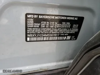 2021 BMW X2 xDrive28i with VIN WBXYJ1C04M5S67817, listed as a Copart auction lot 68214304 with 54,454 mi miles and Salvage Title. Bid and sale history available at carsss.com. Image 15.