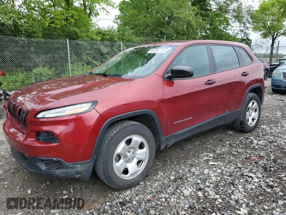 2015 Jeep Cherokee Sport z VIN 1C4PJMAB7FW660058, wystawiony jako Copart lot #56705715 z przebiegiem 87 700 mil mil oraz Szkoda całkowita • Salvage title. Historia ofert i sprzedaży dostępna na DreamBid. Obrazek 1.