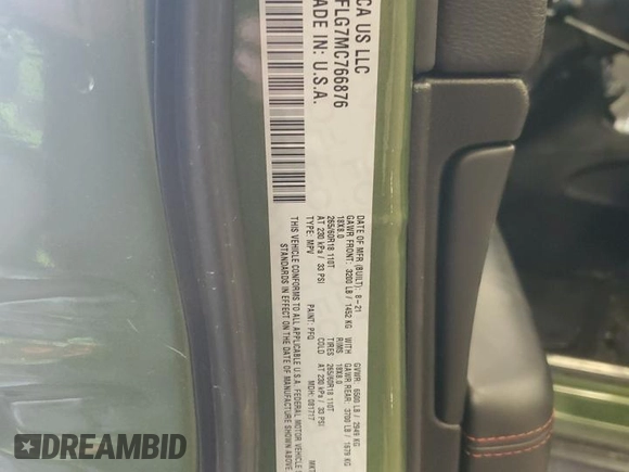 2021 Jeep Grand Cherokee Trailhawk with VIN 1C4RJFLG7MC766876, listed as a Copart auction lot 57228665 with 50,398 mi miles and Salvage title. Bid and sale history available at DreamBid. Image 13.