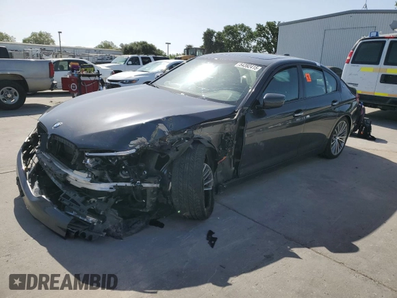 2018 BMW 5 Series 530e with VIN WBAJA9C53JB034157, listed as a Copart auction lot 54392415 with Not provided miles and Salvage title. Bid and sale history available at DreamBid. Image 1.