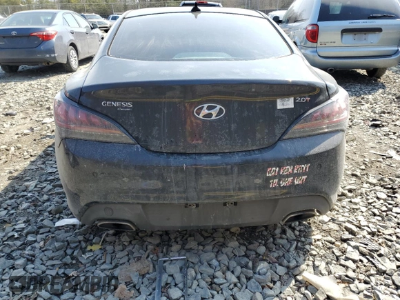 2014 Hyundai Genesis Coupe Premium with VIN KMHHT6KD6EU113945, listed as a Copart auction lot 47502565 with 133,670 mi miles and Salvage title. Bid and sale history available at DreamBid. Image 6.