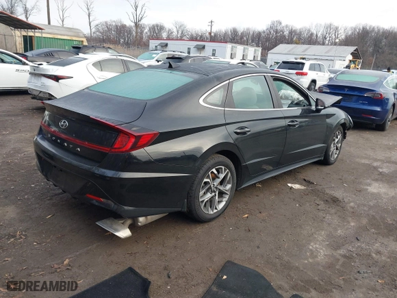 2021 Hyundai Sonata SEL with VIN 5NPEF4JA3MH092362, listed as a IAAI auction lot 41178559 with 1 mi miles. Bid and sale history available at carsss.com. Image 4.