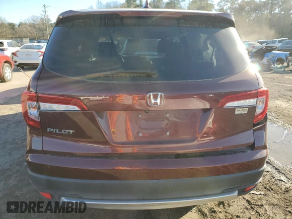 2020 Honda Pilot EX-L with VIN 5FNYF5H58LB012059, listed as a Copart auction lot 45665915 with 39,835 mi miles and Salvage Title. Bid and sale history available at carsss.com. Image 6.