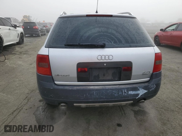 2001 Audi allroad A6 V8 with VIN WAUYP64BX1N166167, listed as a Copart auction lot 80590194 with 109,055 mi miles and Salvage Title. Bid and sale history available at DreamBid. Image 6.