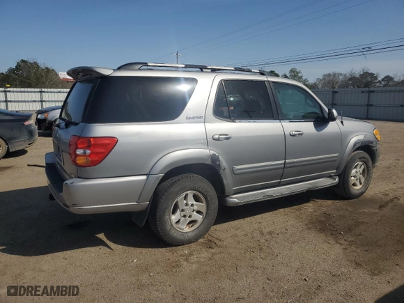 2002 Toyota Sequoia Limited with VIN 5TDZT38A42S064877, listed as a Copart auction lot 48266525 with 141,403 mi miles and Clean Title. Bid and sale history available at carsss.com. Image 3.