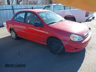 2002 Kia Rio with VIN KNADC123126182360, listed as a IAAI auction lot 41526651 with 82,052 mi miles. Bid and sale history available at carsss.com. Image 1.