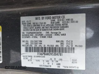 2017 Ford Mustang V6 с VIN 1FA6P8AM2H5304781, выставлен на аукционе IAAI как лот 42063479 с пробегом 160 885 миль миль и . История ставок и продаж доступна на DreamBid. Изображение 9.