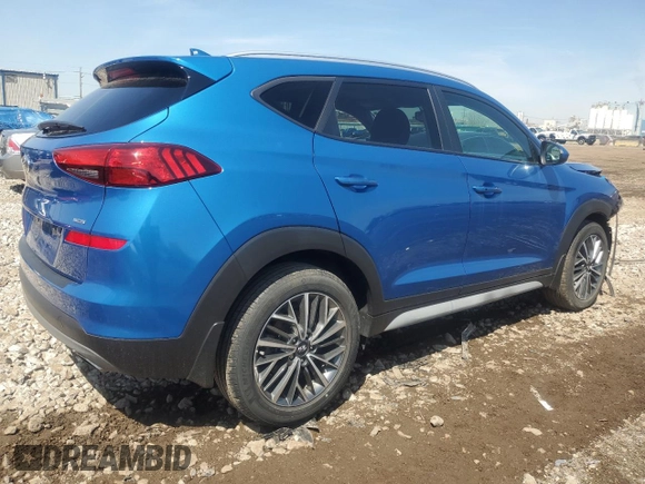 2020 Hyundai Tucson SEL with VIN KM8J3CAL7LU110607, listed as a Copart auction lot 54357025 with 40,020 mi miles and Salvage title. Bid and sale history available at DreamBid. Image 3.