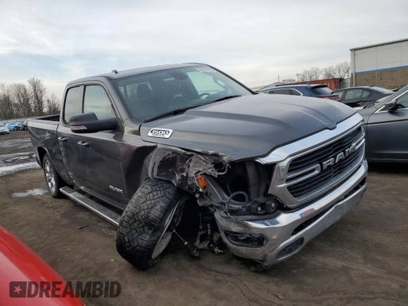 2021 Ram 1500 Big Horn with VIN 1C6SRFBT6MN727653, listed as a Copart auction lot 46327465 with 91,220 mi miles and Salvage Title. Bid and sale history available at carsss.com. Image 4.