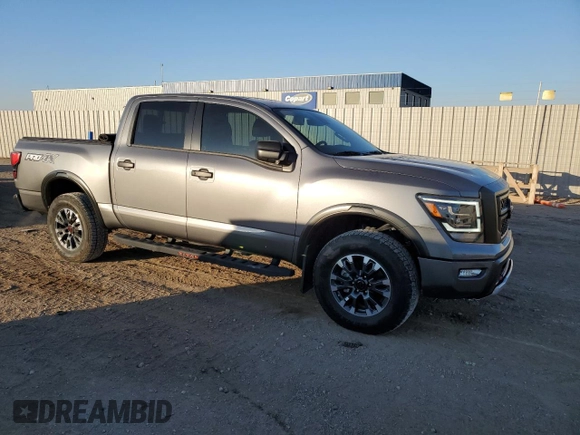 2024 Nissan Titan Pro-4X with VIN 1N6AA1ED7RN106901, listed as a Copart auction lot 43573995 with 42,973 mi miles and Salvage title. Bid and sale history available at DreamBid. Image 4.