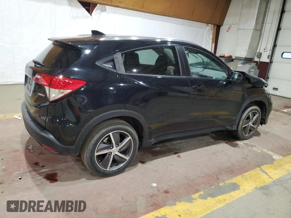 2022 Honda HR-V EX with VIN 3CZRU6H52NM736631, listed as a Copart auction lot 51266625 with 15,423 mi miles and Salvage Title. Bid and sale history available at carsss.com. Image 3.