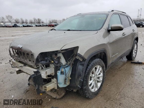 2019 Jeep Cherokee Latitude with VIN 1C4PJMCX3KD379129, listed as a Copart auction lot 47001435 with 132,547 mi miles and Salvage Title. Bid and sale history available at carsss.com. Image 1.